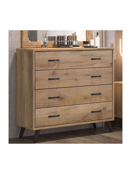 Νο8 Wooden Chest of Drawers Honey 93.5x44.5x83cm