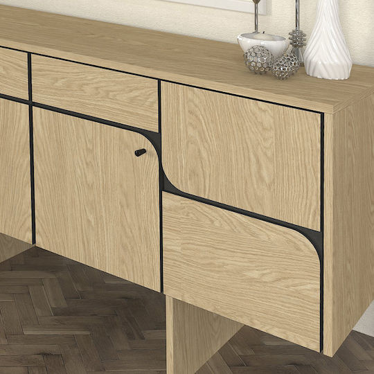 Bufet Lava Rota Oak - Ανθρακί 150x44.6x76cm