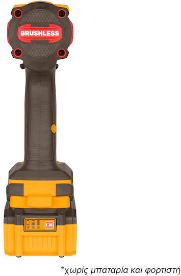Ingco Brushless Impact Wrench Battery 20V Solo with Socket 1/2"