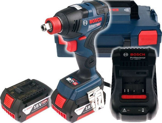 Bosch GDX 18V-200 C Ударен гайковерт 2x5Ах с Приемник 1/2" & 1/4"
