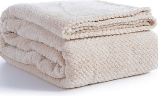 Nef-Nef Homeware Worth Одеяло Полар Υπέρδιплο 220x240 см Екрю