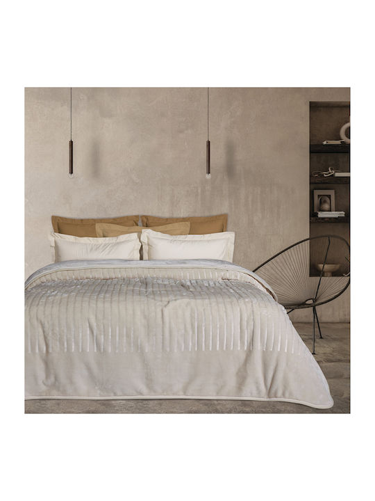 Das Home 1351 Одеяло Кадифе Двойно 220x240см Бежово