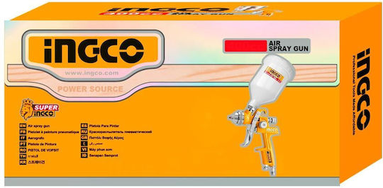 Ingco Πιστόλι Βαφής Αέρος HVLP Άνω Δοχείου 1.4mm