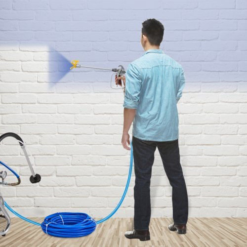 Spray Gun Hose System 15.24 M 248 Bar Spray Angles 0 50 Degrees Aluminum Stainless Steel