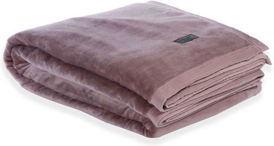 Nef-Nef Homeware Velosso Κουβέρτα Βελουτέ Υπέρδιπλη 230x240εκ. Grey