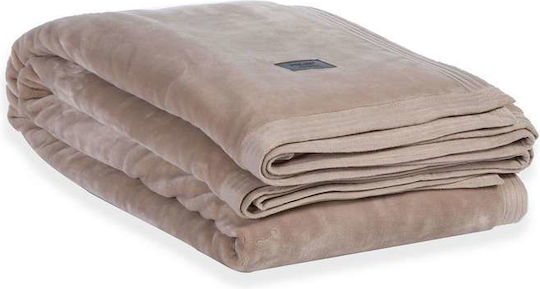 Nef-Nef Homeware Velosso Κουβέρτα Βελουτέ Υπέρδιπλη 230x240εκ. Grey