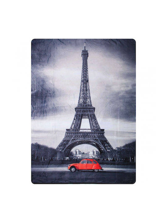 Borea Eiffel Κουβέρτα Fleece Μονή 160x220εκ.