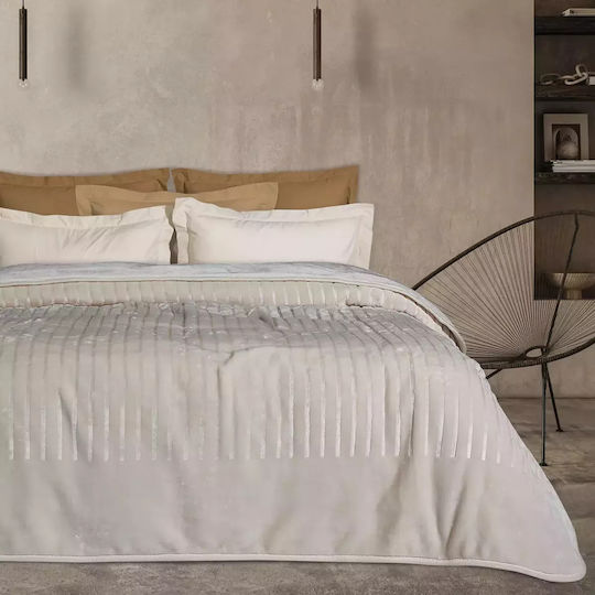 Das Home 1351 Κουβέρτα Βελουτέ Μονή 160x220εκ. Μπεζ