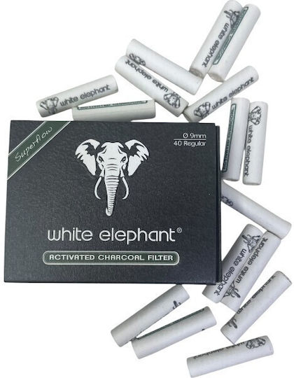 White Elephant Aktiv Kohle Pipe Filter 9mm 40s