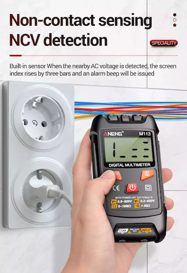 Aneng Aneng Ψηφιακό Πολύμετρο True RMS με Μέτρηση AC / DC / Αντίστασης