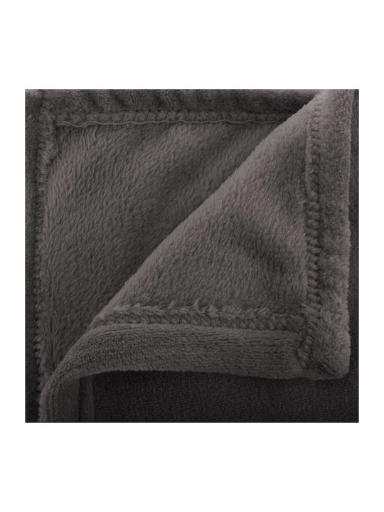 Atmosphera Κουβέρτα Fleece Ημίδιπλη 180x230εκ. Γκρι 156048L