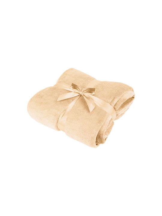 Teesa Κουβέρτα Fleece Διπλή 200x220εκ. Cream TSA8902-3