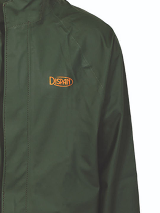 Dispan Waterproof and Windproof Jacket Work Green