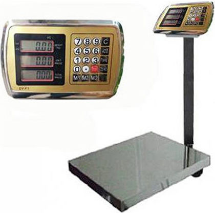 Electronic Platform Scale with Column with Weighing Capacity of 300kg and Division 100gr