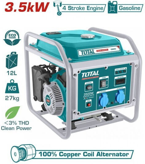 Total Generator Inverter Gasoline Four-stroke with Handle and Maximum Power 4.3kVA