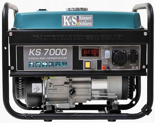 Könner & Söhnen KS7000 Generator Gasoline Four-stroke with Handle and Maximum Power 6.25kVA