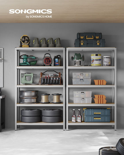 Songmics Ραφιέρα Dexion 120x60x200εκ. με 5 Ράφια Συνολικής Αντοχής 875kg
