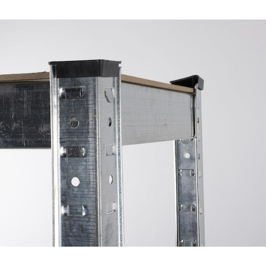 Kinzo Industrial Type Galvanized Rack with 5 Shelves 172x75x30 cm Shelf Dexion 75x75x75cm 17869