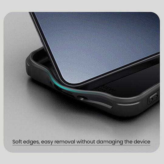 Frosted Umschlag Rückseite Kunststoff Schwarz (Xiaomi 15)