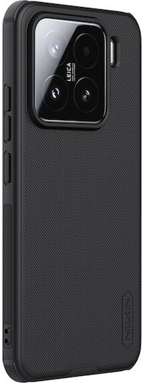 Frosted Umschlag Rückseite Kunststoff Schwarz (Xiaomi 15)