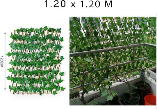 Artificial Foliage in Trellis Ivy 1.2x1.2m Ivy 120cm Green Plastic