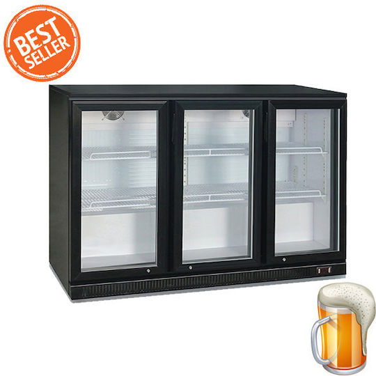 Lappas LP-320H-SZ Getränkekühlschrank Rückwandbar Bier Subzero 330lt mit Drei Türen Höhe 83.5xBreite 133.5xTiefe 50.5cm