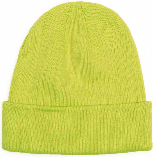 Beanie Unisex Σκούφος Πλεκτός Lime Yellow
