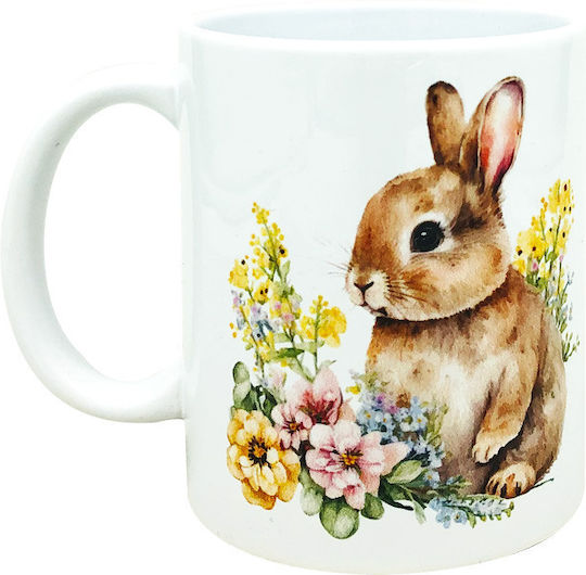 Easter Mug Bunny Flowers