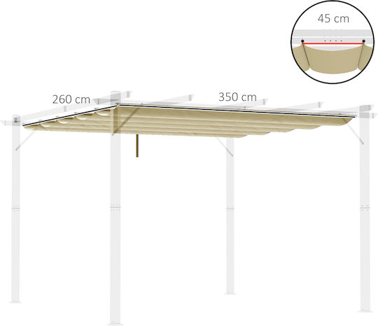 Outsunny Κάλυμμα για Κιόσκι Μπεζ 3x4m