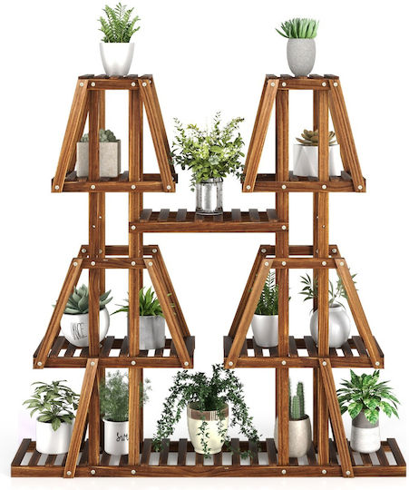 Costway Pot Rack Wooden Brown 113cmx27cmx114cmcm.