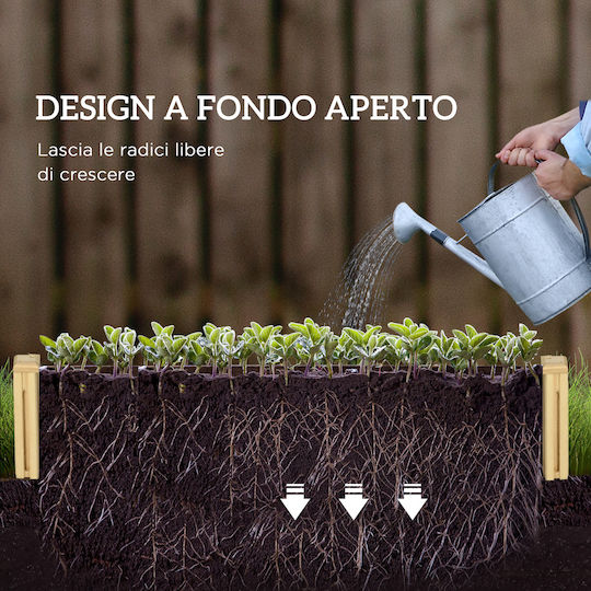 Outsunny Planter Box Wooden Wood Color 230x60x110cm.