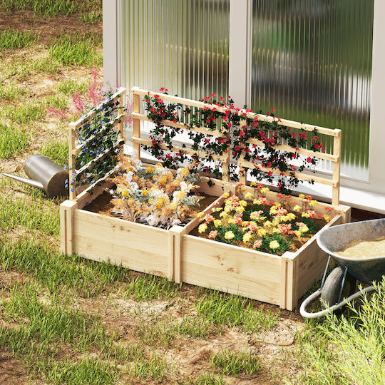 Outsunny Blumenkasten Hölzernes Wood 119x62.5x64cm.