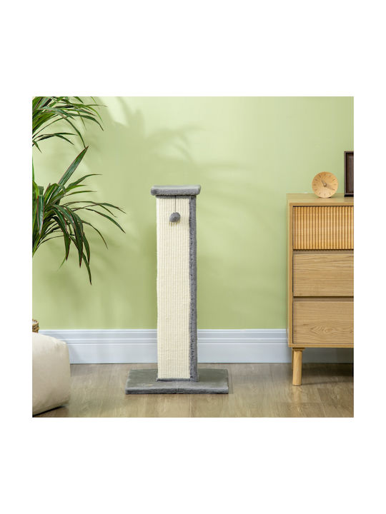 Pawhut Cats Scratching Post Poles Gray 41x41x81cm