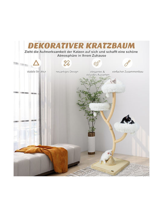 Costway Kratzbaum Katzenbäume Beige 59x59x178cm