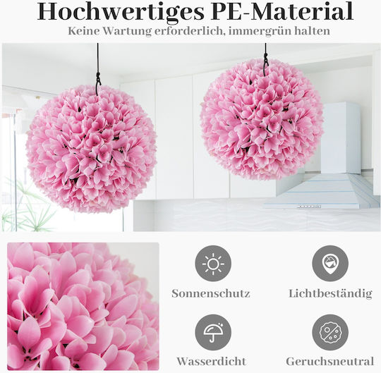 Costway Set of 2 Artificial Boxwood Balls High-Quality PE Material Hz10273-pi