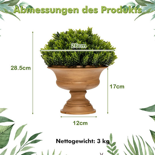 Costway Set aus 4 künstlichen Mini-Topfpflanzen für Innenräume Vintage Pflanzgefäße Hz10096gn-4 Costway Set aus 4 künstlichen Mini-Topfpflanzen für Innenräume Vintage Pflanzgefäße Hz10096gn-4
