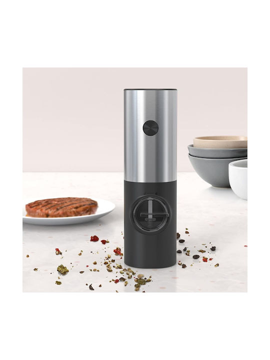 GTSA Electric Set Spice Mills made of Metal in Silver Color 18cm 1pcs