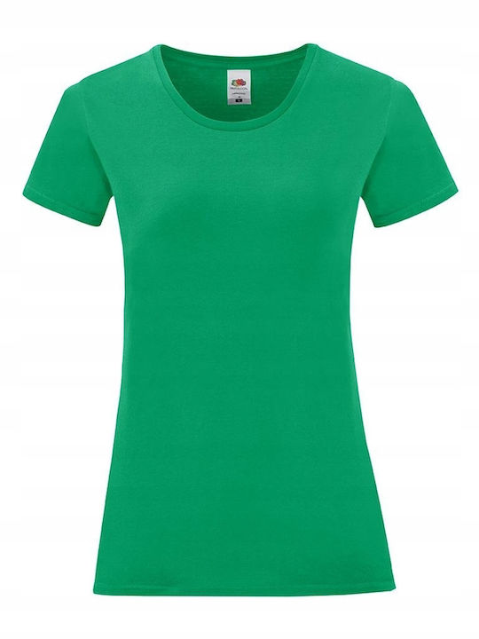 Fruit of the Loom Iconic Women's Short Sleeve Promotional T-Shirt Kelly Green