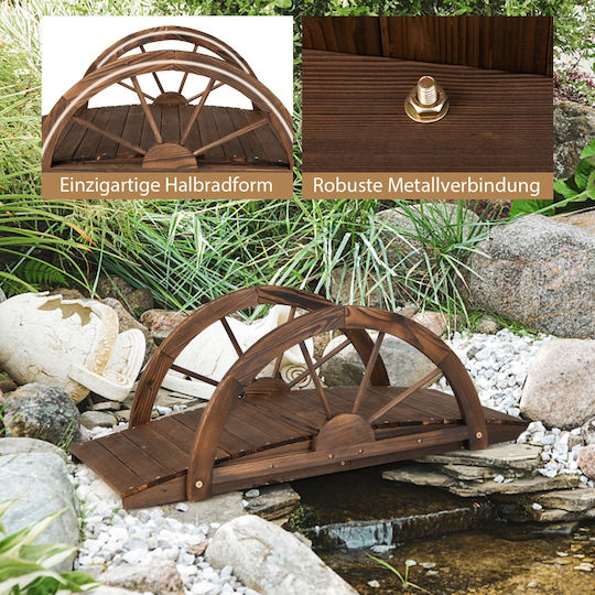 Costway Decorative Bridge Garden Wooden 101.5cmx48.5cmx38cm NP10804BN