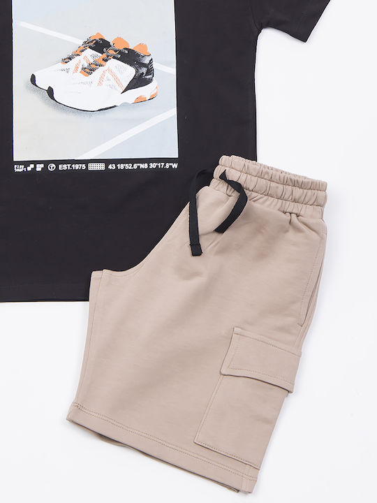 Kids' Set with Shorts Summer 2pcs Black