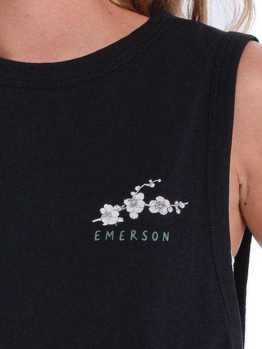 Women's Crop Top Cotton Sleeveless Black