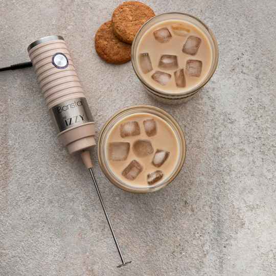 Izzy Barista Milk Frother Electric Hand Held 30W Creme
