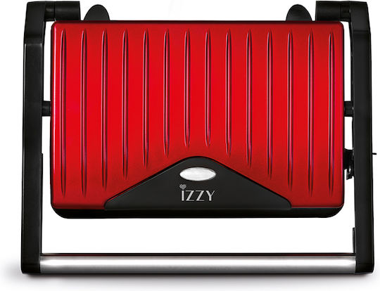 Izzy IZ-2008 Τοστιέρα με Κεραμικές Πλάκες για 2 Τοστ 800W Spicy Red Ceramic