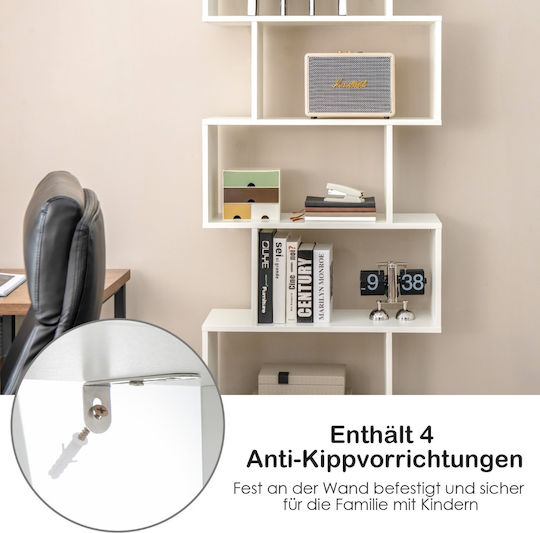 White Bookcase 70x23x183cm CB10422WH White Bookcase 70x23x183cm CB10422WH