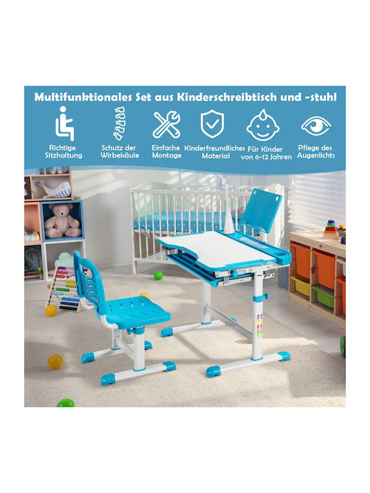 Kids Desk made of Melamine White 70.5x52x79cm