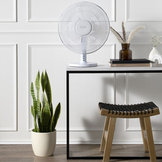 Izzy IZ-9023 Tabletop Fan 50W 40cm Diameter White