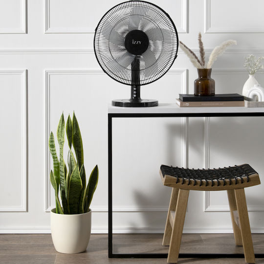 Izzy IZ-9023 Tabletop Fan 50W Fan Diameter 40cm Black