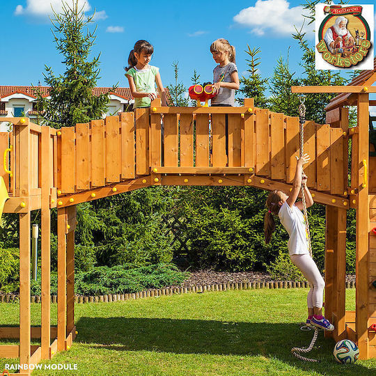 Fungoo Fungoo Holzturm Spielplatzspielzeug mit Kletterfläche Mehrfarbig