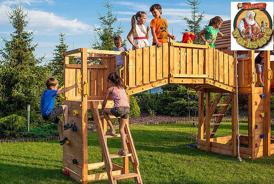 Fungoo Fungoo Holzturm Spielplatzspielzeug mit Kletterfläche Mehrfarbig