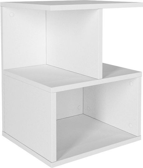 Κομοδίνο Entiero Ξύλινο Λευκό 39.8x35x54.6cm